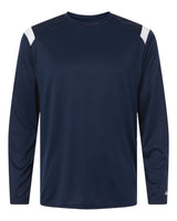Badger Unisex On The Rise Long Sleeve T-Shirt. 4255 - Navy/ White
