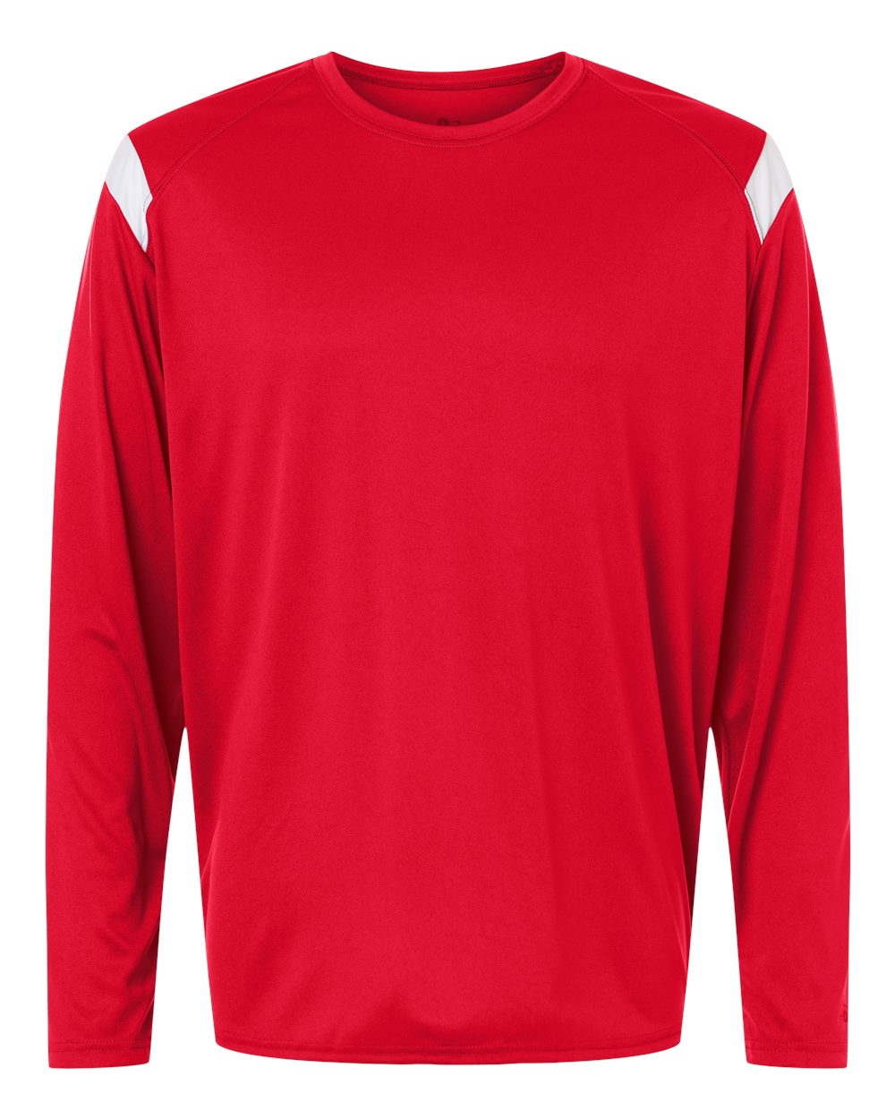 Badger Unisex On The Rise Long Sleeve T-Shirt. 4255 - Red/ White