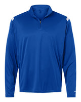 Badger Men's On The Rise Quarter-Zip Pullover. 4265 - Royal/ White
