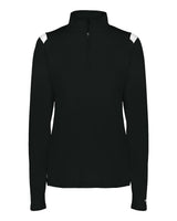 Badger Women's On The Rise Quarter-Zip Pullover. 4266 - Black/ White