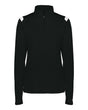 Badger Women's On The Rise Quarter-Zip Pullover. 4266 - Black/ White