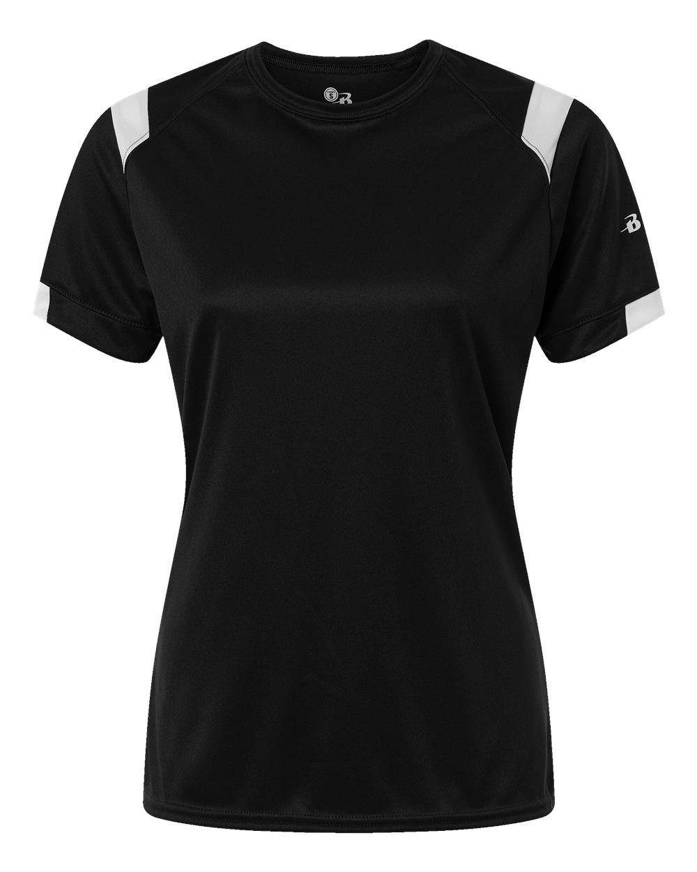 Badger Women's On The Rise T-Shirt. 4380 - Black/ White