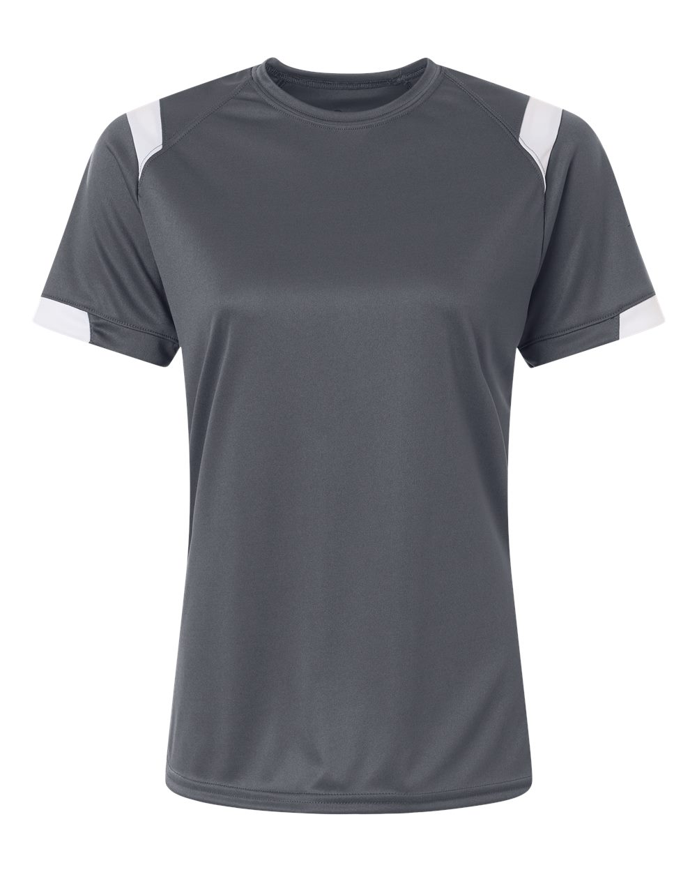 Badger Women's On The Rise T-Shirt. 4380 - Graphite/ White