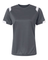 Badger Women's On The Rise T-Shirt. 4380 - Graphite/ White