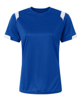 Badger Women's On The Rise T-Shirt. 4380 - Royal/ White