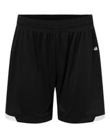 Badger Men's On The Rise Shorts. 7101 - Black/ White