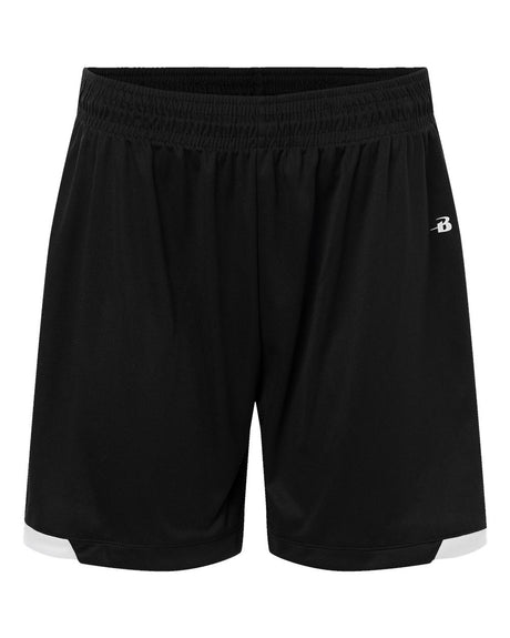 Badger Men's On The Rise Shorts. 7101 - Black/ White