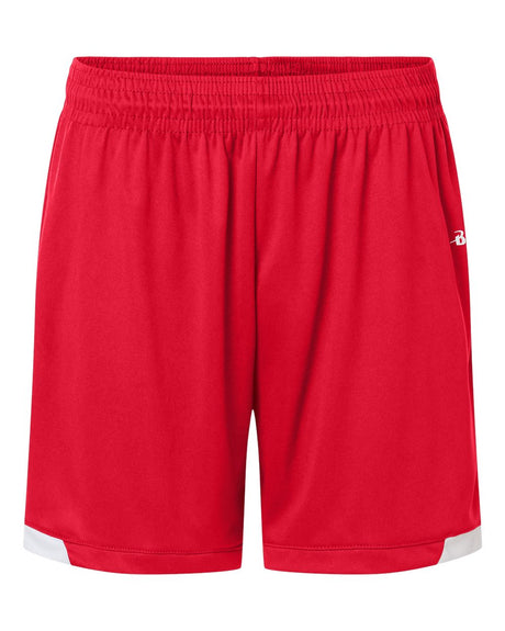 Badger Men's On The Rise Shorts. 7101 - Red/ White