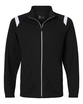Badger Men's On The Rise Outercore Warm-up Jacket. 7725 - Black/ White