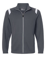 Badger Men's On The Rise Outercore Warm-up Jacket. 7725 - Graphite/ White