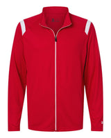 Badger Men's On The Rise Outercore Warm-up Jacket. 7725 - Red/ White