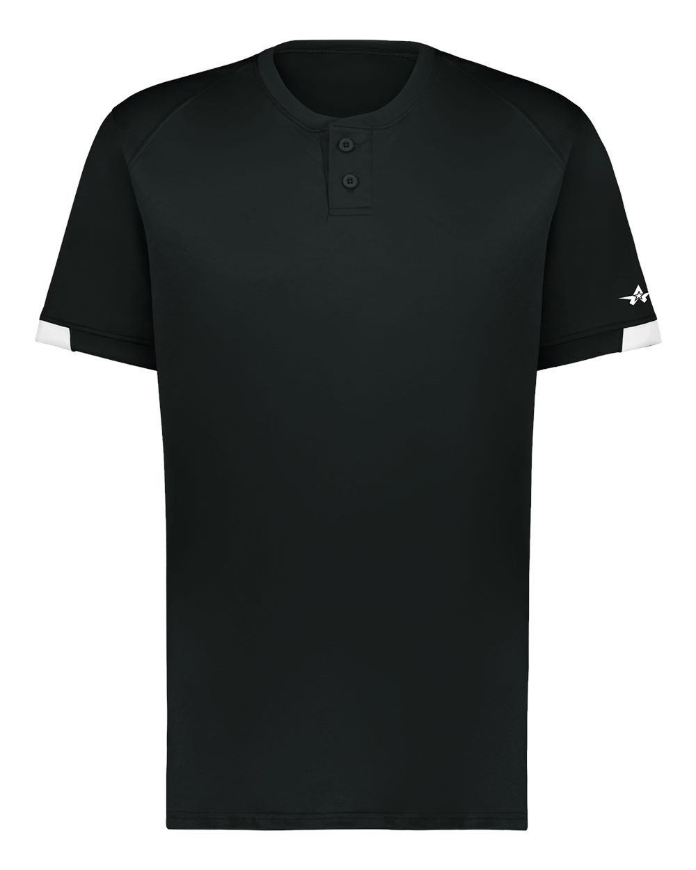 Alleson Athletic Unisex On The Rise Two Button Jersey. 7950 - Black/ White