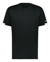 Alleson Athletic Unisex On The Rise Two Button Jersey. 7950 - Black/ White