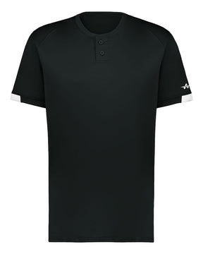 Alleson Athletic Unisex On The Rise Two Button Jersey. 7950 - Black/ White