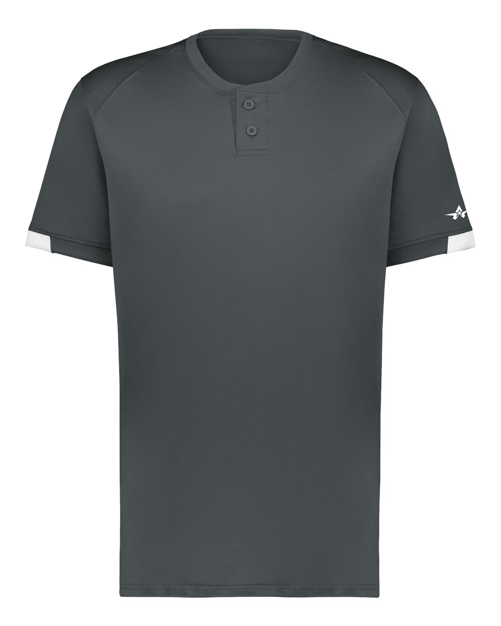 Alleson Athletic Unisex On The Rise Two Button Jersey. 7950 - Graphite/ White
