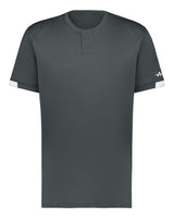 Alleson Athletic Unisex On The Rise Two Button Jersey. 7950 - Graphite/ White