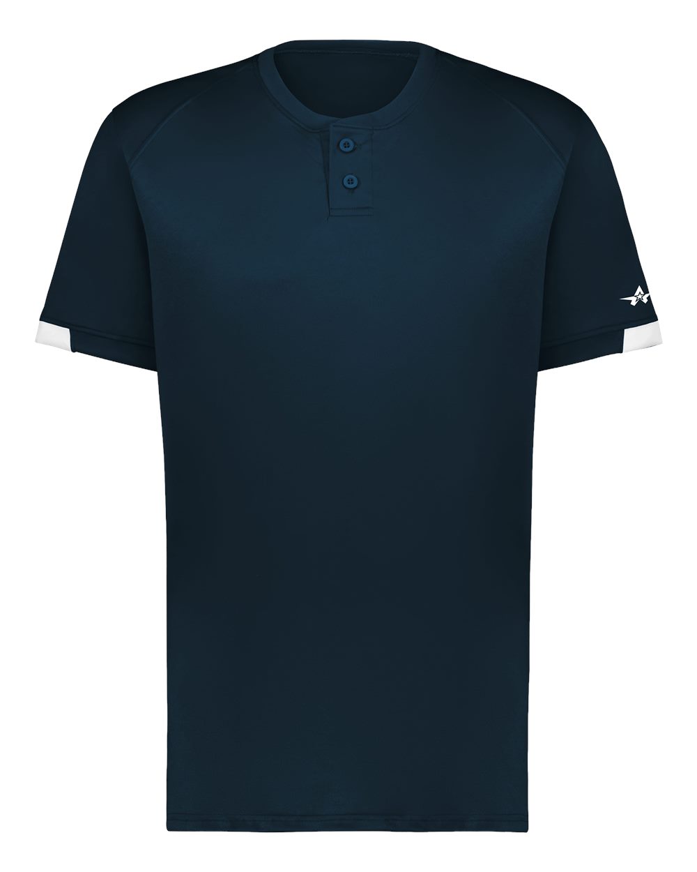 Alleson Athletic Unisex On The Rise Two Button Jersey. 7950 - Navy/ White