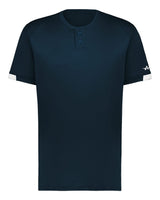 Alleson Athletic Unisex On The Rise Two Button Jersey. 7950 - Navy/ White
