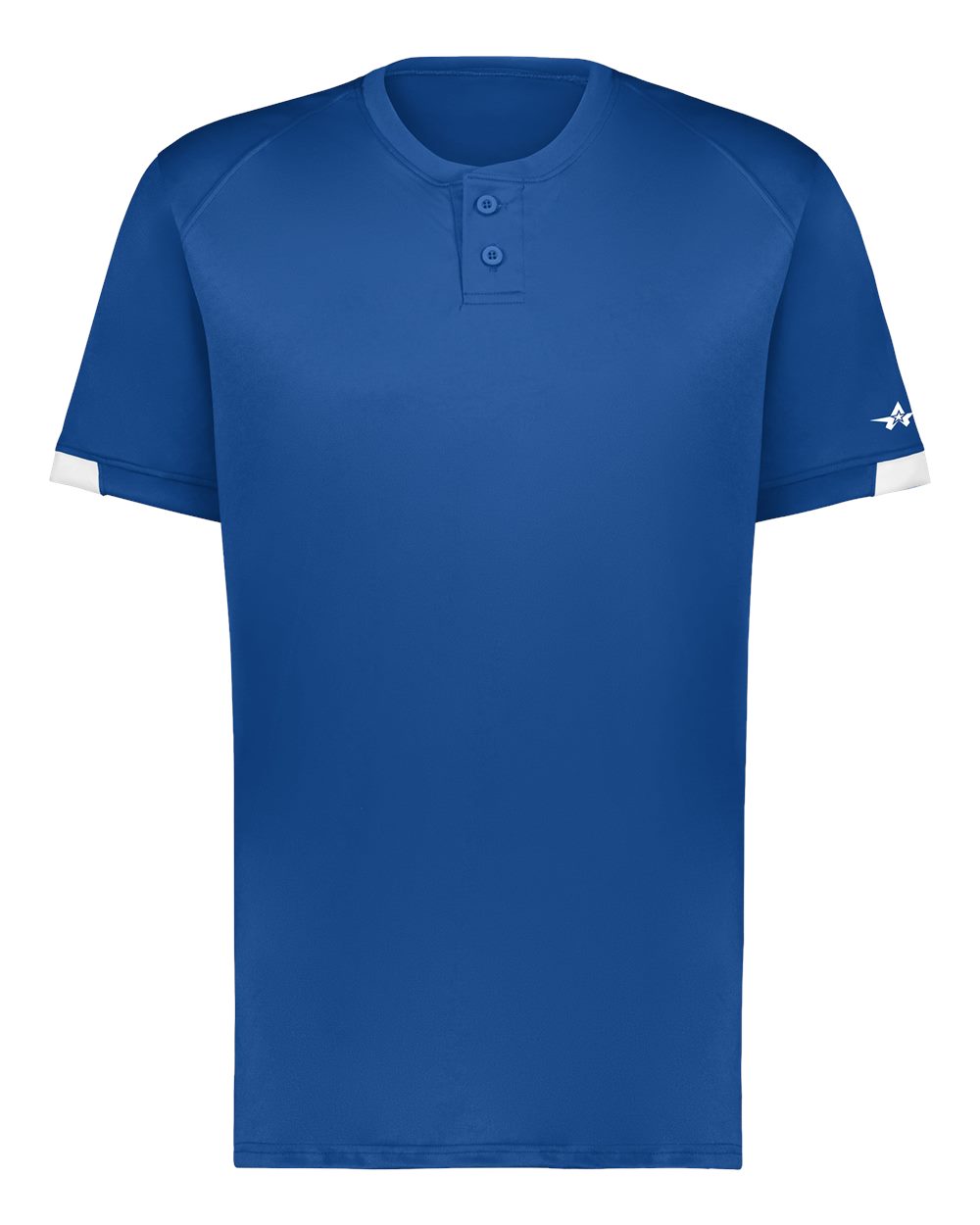 Alleson Athletic Unisex On The Rise Two Button Jersey. 7950 - Royal/ White
