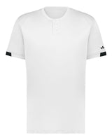 Alleson Athletic Unisex On The Rise Two Button Jersey. 7950 - White/ Black
