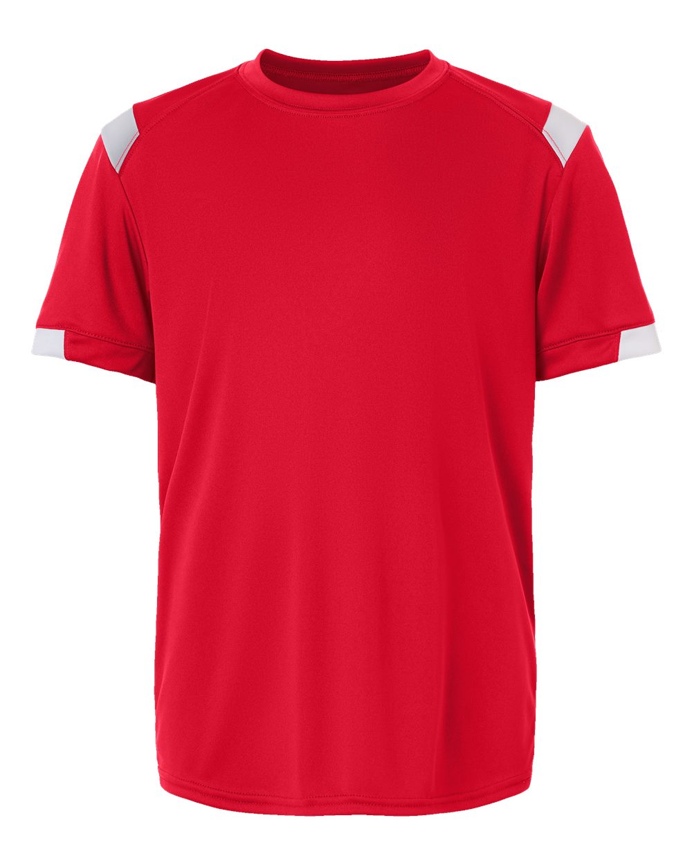 Badger Youth On The Rise T-Shirt. 2251 - Red/ White