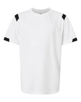 Badger Youth On The Rise T-Shirt. 2251 - White/ Black