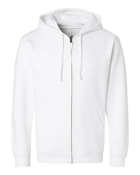 LAT Unisex Full-Zip Hoodie Sweatshirt. 6927 - White