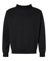 LAT Unisex Mock Neck Fleece Sweatshirt. 6928 - Black