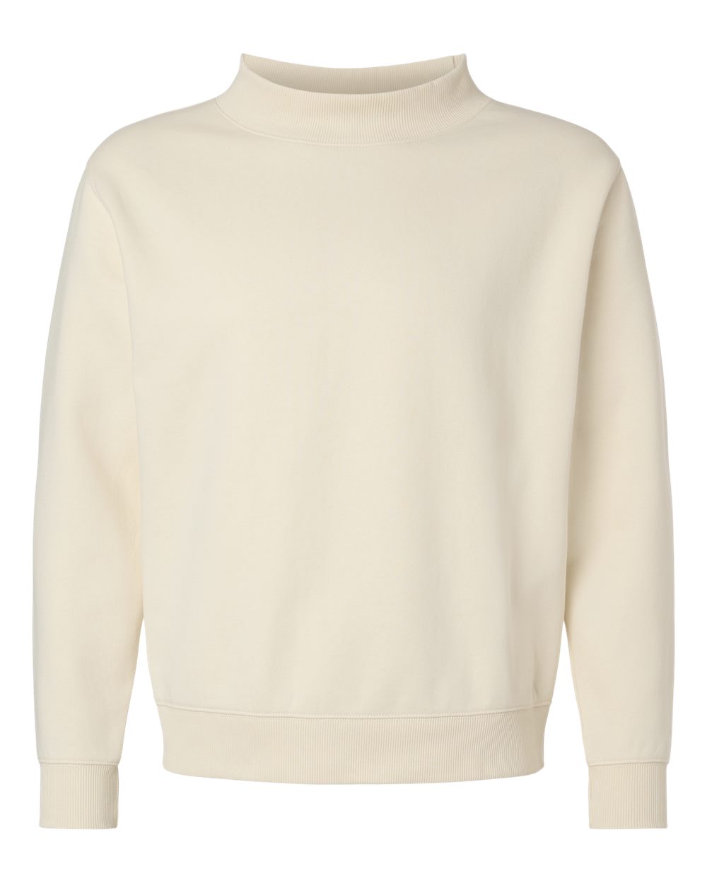 LAT Unisex Mock Neck Fleece Sweatshirt. 6928 - Natural