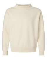 LAT Unisex Mock Neck Fleece Sweatshirt. 6928 - Natural