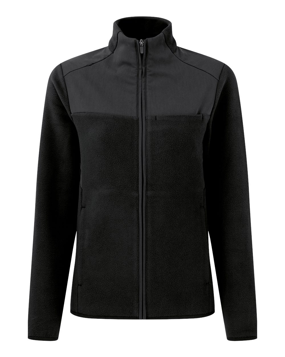 Onna Women's Agility Panelled Fleece Full-Zip Jacket. NN802 - Exact Black