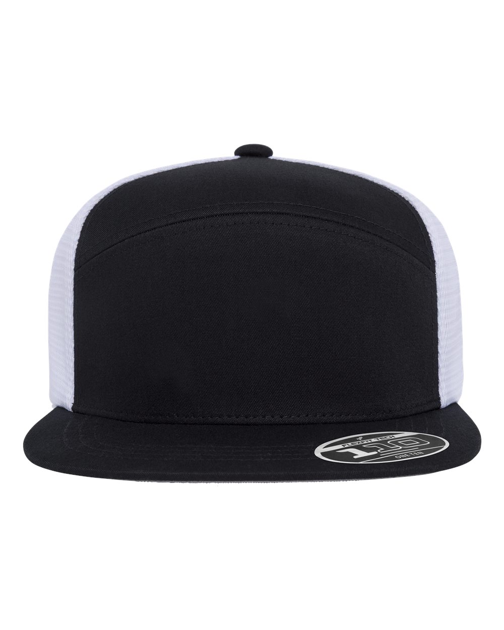 Flexfit 110® Mesh Arch Cap. 110AR1 - Black/ White