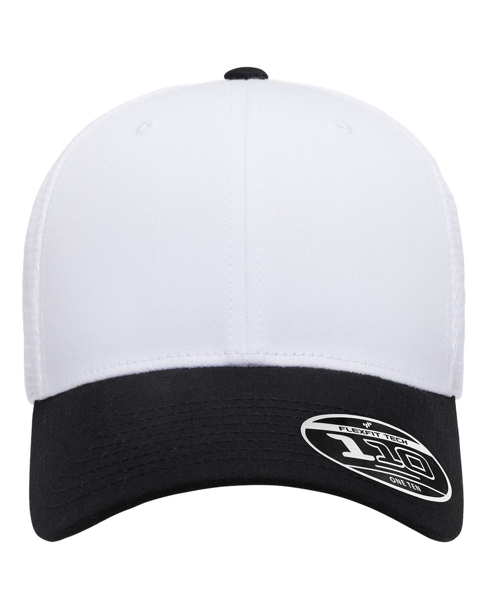 Flexfit 110® Mesh-Back Cap. 110M - Black/ White/ White