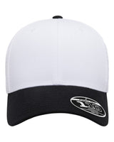 Flexfit 110® Mesh-Back Cap. 110M - Black/ White/ White
