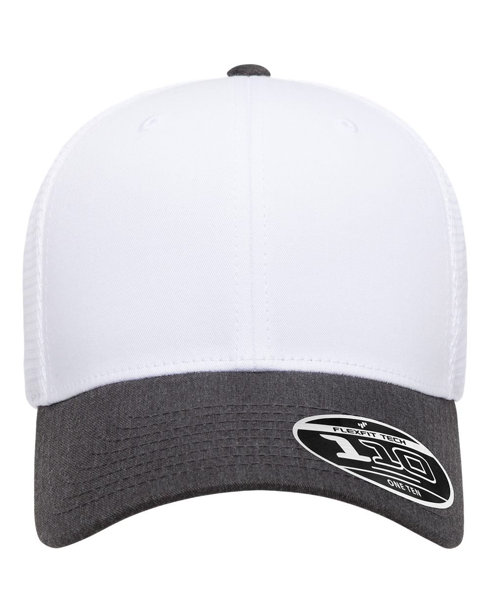 Flexfit 110® Mesh-Back Cap. 110M - Dark Heather/ White/ White