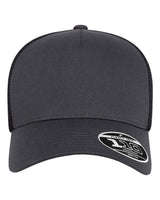 Flexfit 110® Five-Panel Mesh Cap. 110M5 - Charcoal/ Black