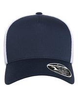 Flexfit 110® Five-Panel Mesh Cap. 110M5 - Navy/ White
