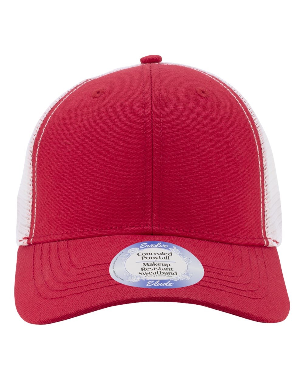Infinity Her Women's Modern Trucker Cap. CHARLIE - Red/ White