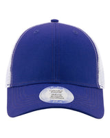 Infinity Her Women's Modern Trucker Cap. CHARLIE - Royal/ White