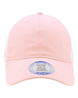 Infinity Her Women's Peached Twill Mesh Back Cap. ANNIE - Cherry Blossom/ White