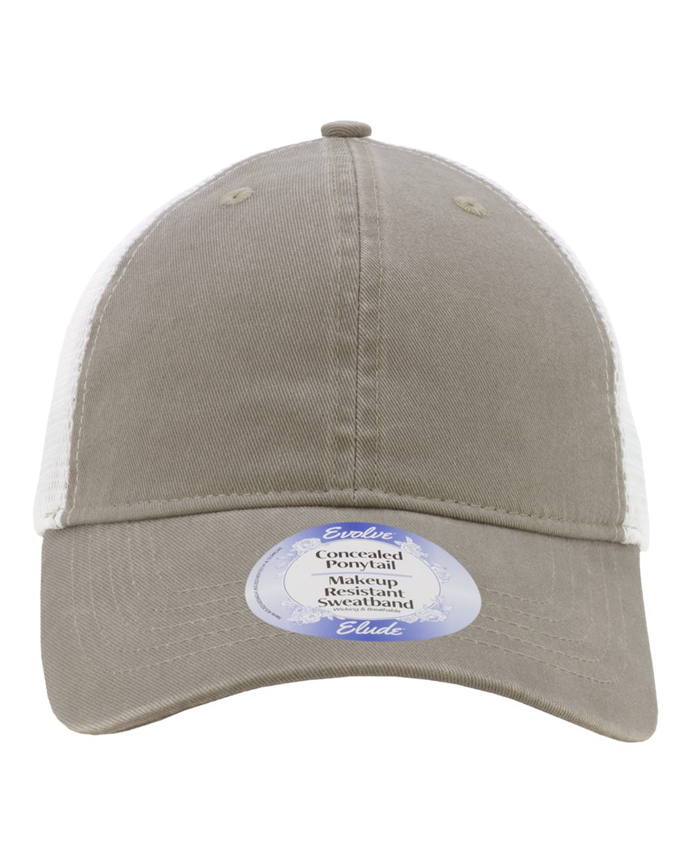 Infinity Her Women's Peached Twill Mesh Back Cap. ANNIE - Slate/ White
