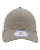 Infinity Her Women's Peached Twill Mesh Back Cap. ANNIE - Slate/ White