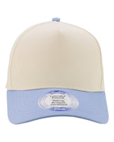 Infinity Her Women's Two-Tone Five-Panel Cap. COLBIE - Ivory/ Ice Blue/ Leopard Camo