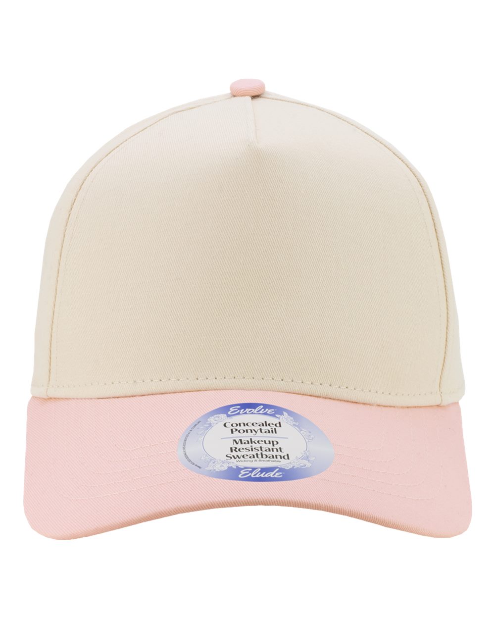 Infinity Her Women's Two-Tone Five-Panel Cap. COLBIE - Ivory/ Peony/ Leopard Camo