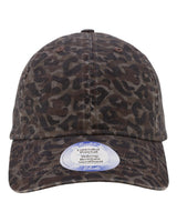 Infinity Her Women's Peach Twill Cap. KATE - Leopard Camo