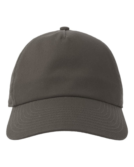 Atlantis Headwear Sustainable Five-Panel Dad Hat. DADHATFP - Dark Grey
