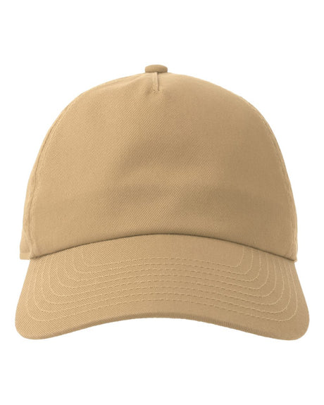 Atlantis Headwear Sustainable Five-Panel Dad Hat. DADHATFP - Khaki