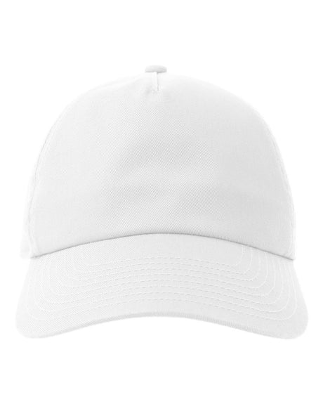 Atlantis Headwear Sustainable Five-Panel Dad Hat. DADHATFP - White