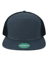 LEGACY Hopback Seven-Panel Trucker Cap. H7FB - Navy/ Black