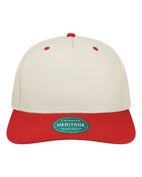 LEGACY Heritage Twill Cap. HTA - Stone/ Scarlet Red